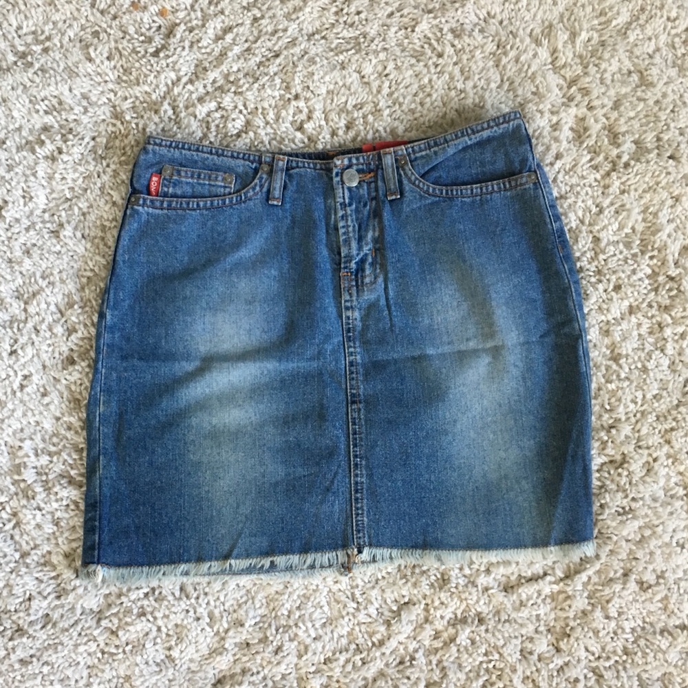 🛍 Bongo Vintage Jean Frayed Skirt 3